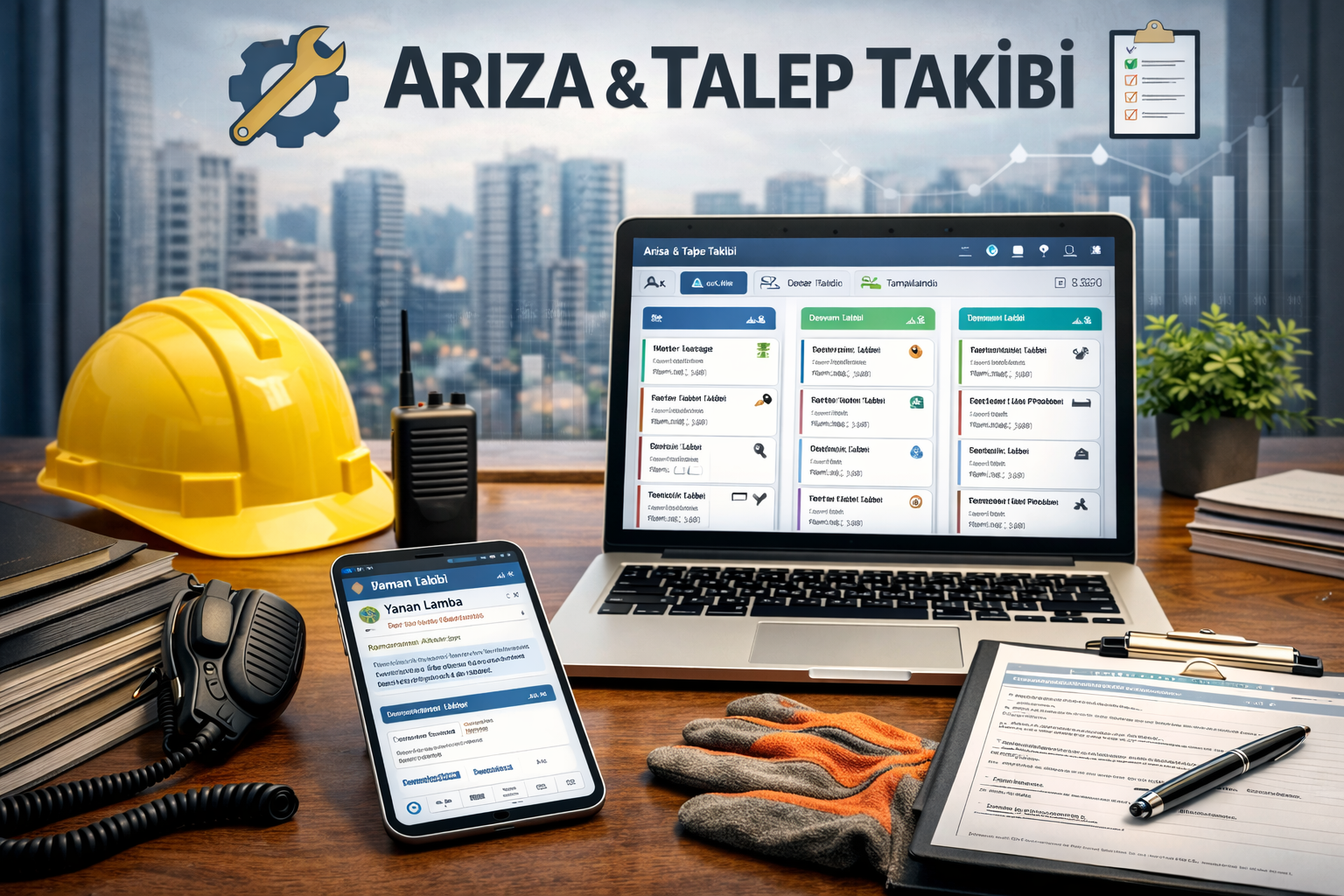 Arıza ve talep takip ekranı