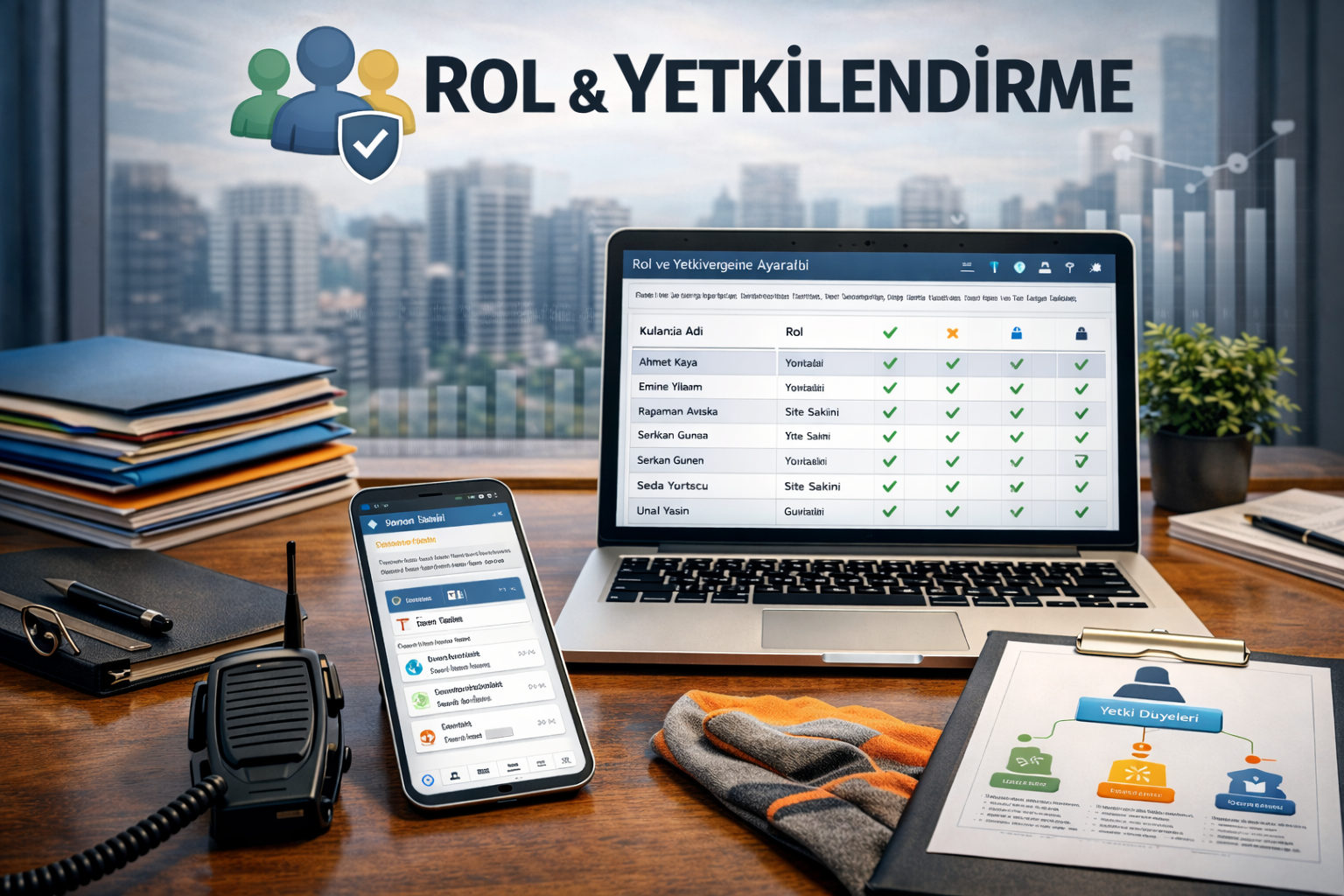 Rol ve yetkilendirme ekranı